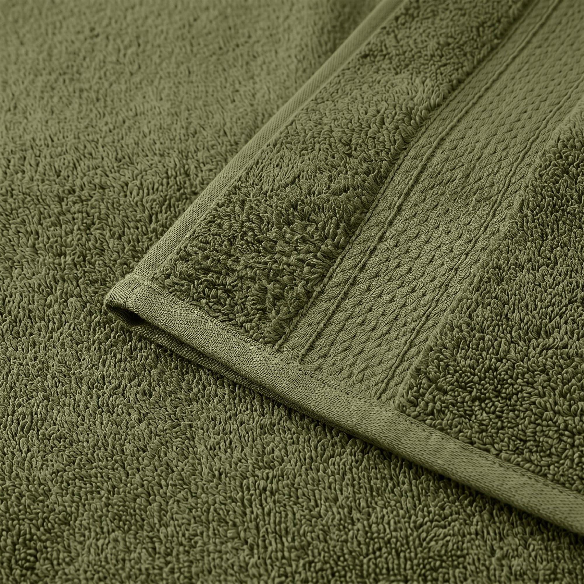 Superior - Ensemble de Serviettes à Main, 4 pièces, Coton supérieur de 900 grammes, Vert forêt