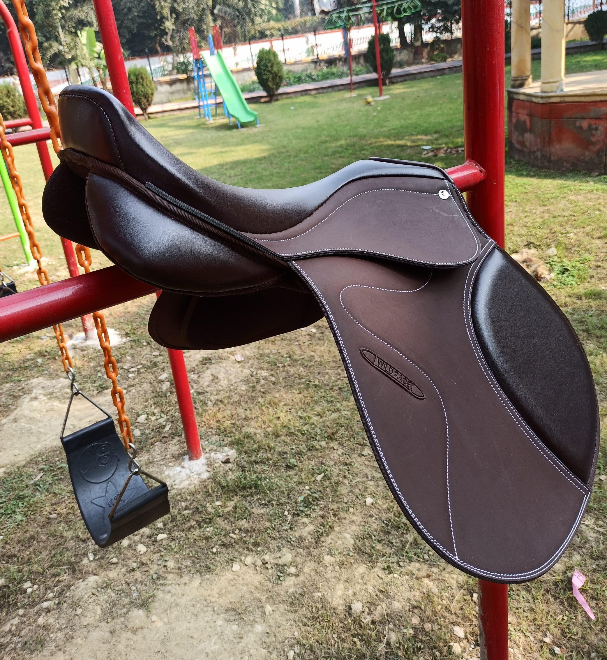 Selle De Saut D'obstacles Synthétique TMHK Enterprises – Taille 12 Pouces, Rose, Longue Quartier