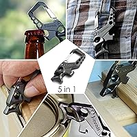 Vista 3 de Hephis Llavero resistente con forma de calavera, herramienta de escape de emergencia para automóvil, cortador de cinturón de seguridad