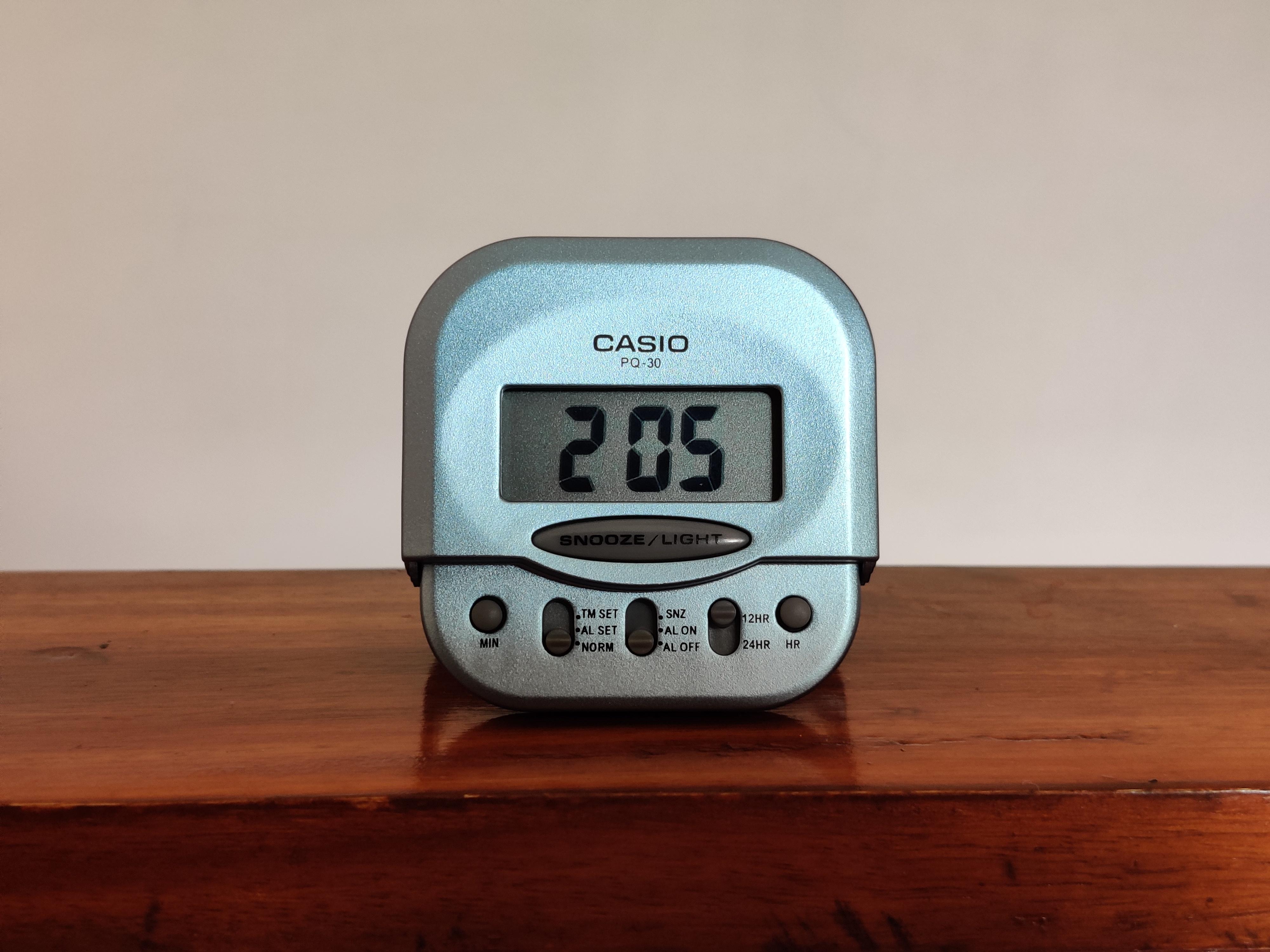 Casio PQ-30-2DF (PL013) Resin Digital Table Clock, Blue, 8 x 5.8 x 3.4 ...