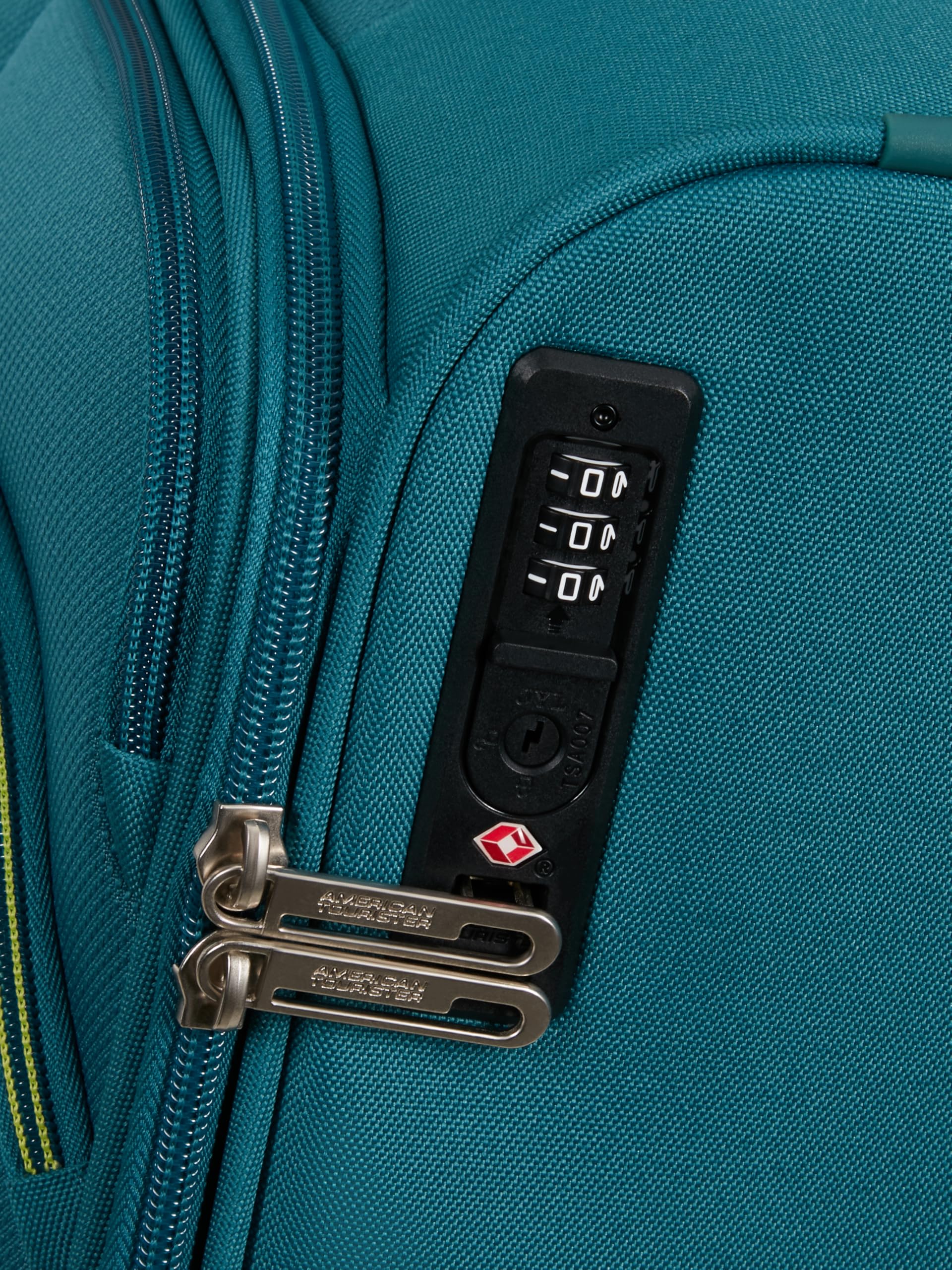 American Tourister Poproll - Set di 3 valigie morbide (Bagaglio a mano, Media, Grande), Leggero - Verde (Teal)