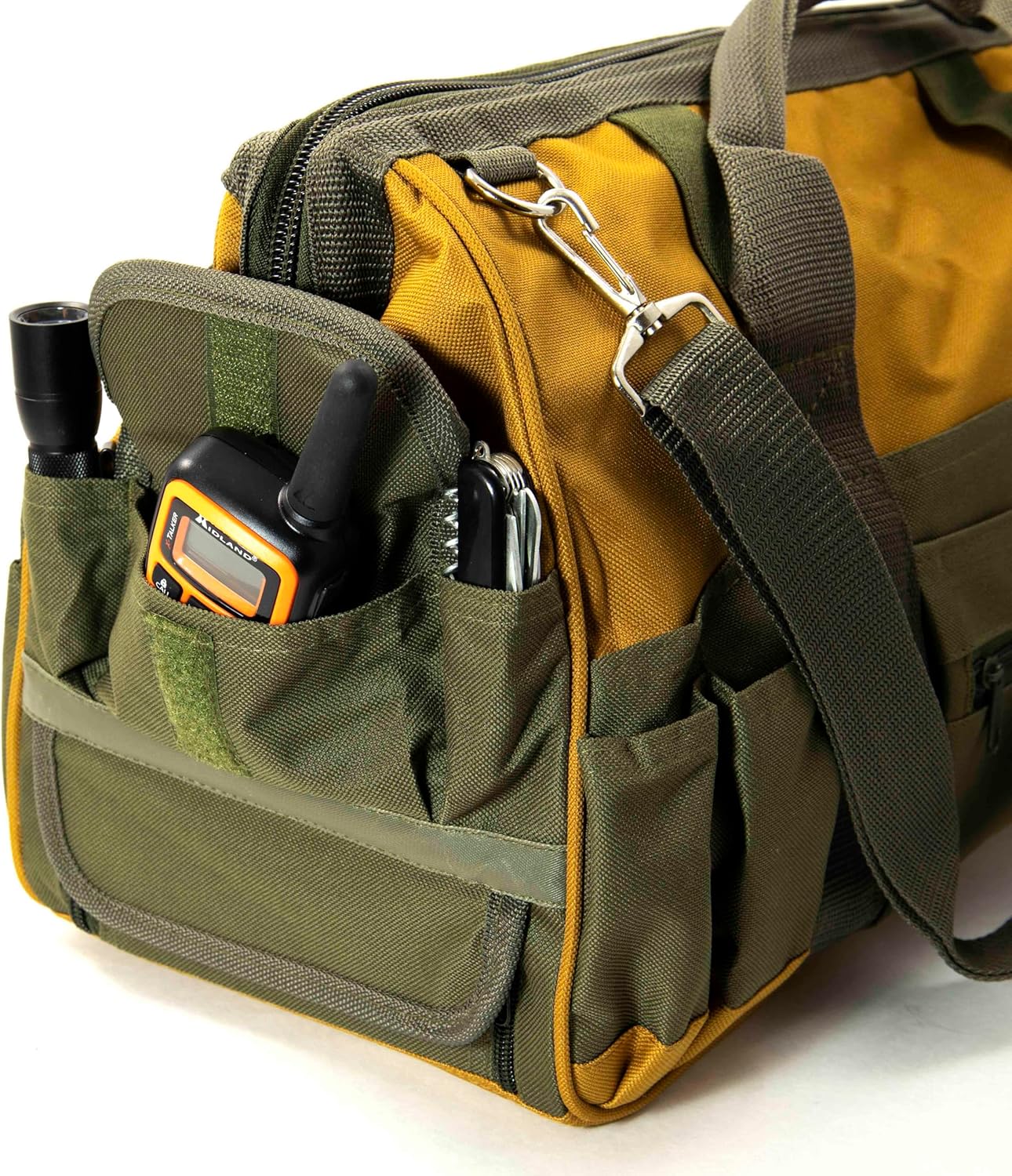 ASR Outdoor Rock Hounding Equipment Tools Metal Detector Bag, Treasure Hunter Acccessories (Green, 18" x 8.5" x 11")