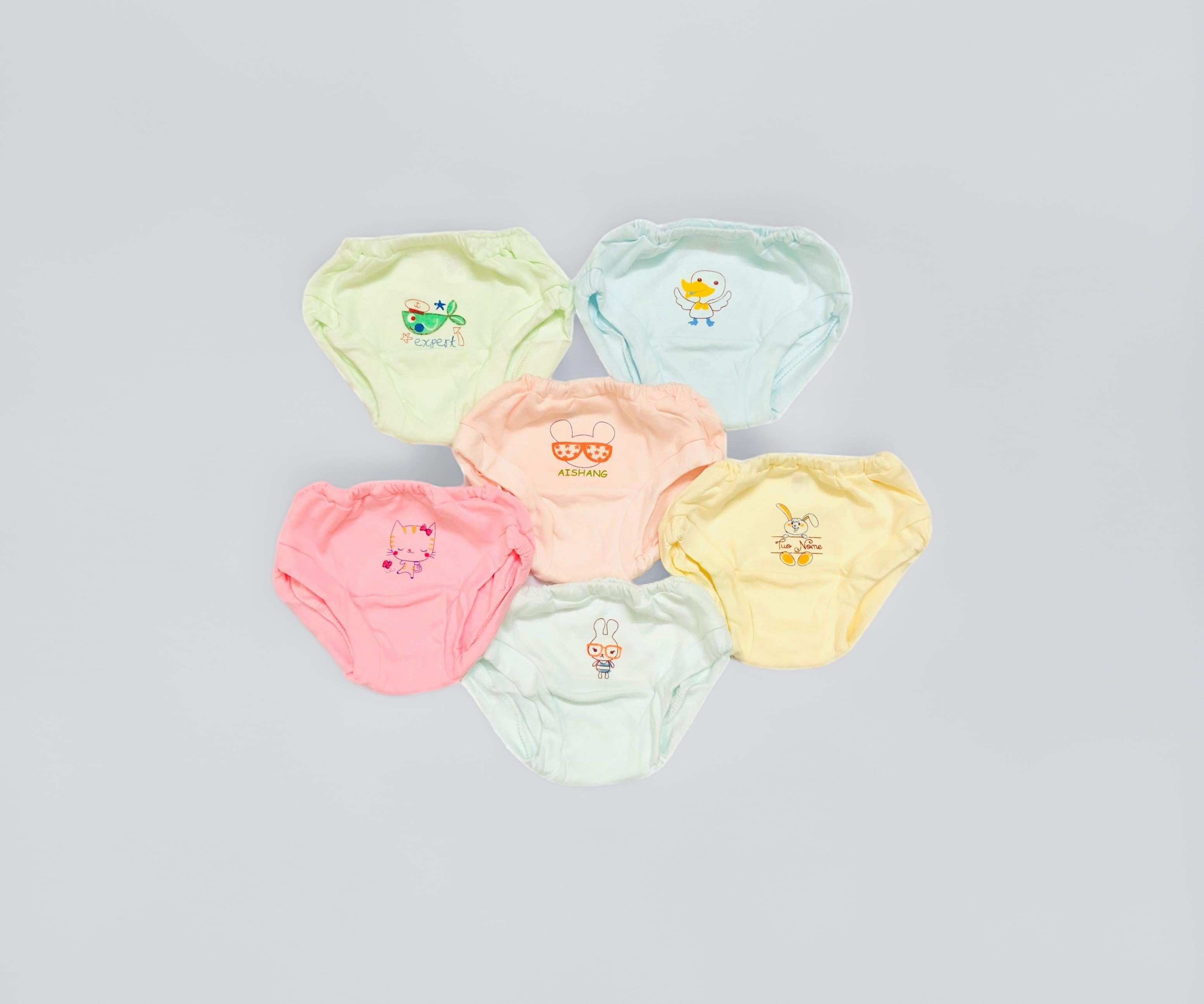 heartbury Baby Boys and Baby Girls 100% Organic Cotton Underwear/Rompers/Briefs/Panty-Multicolor(Pack of 4,6,8)