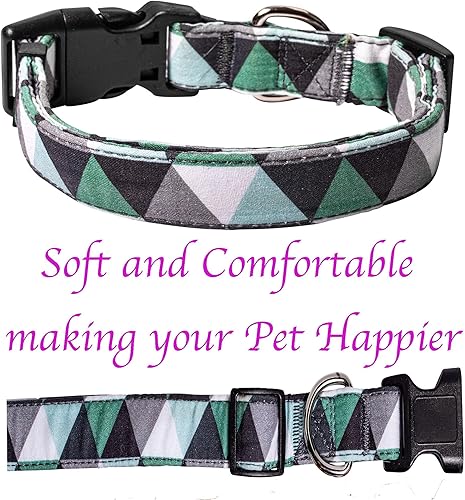 Miniatura 9 de Collares de perro para cachorros pequeños, medianos y grandes patrones clásicos en collares de larga duración, ajustables, fuertes y duraderos para