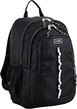 FUEL Travel Laptop Backpack Sport Shock Multi Large Compartments for College Bookbag, Hiking, Work, 18.5 x 13 x 7 Inches, Inch Black