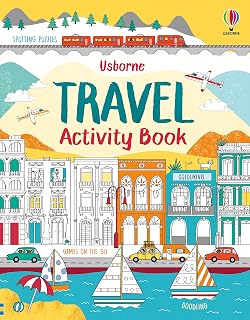 Travel Activity Book for Kids 6-12: Maps, Crosswords, Fill-In Puzzles & World Adventure Coloring