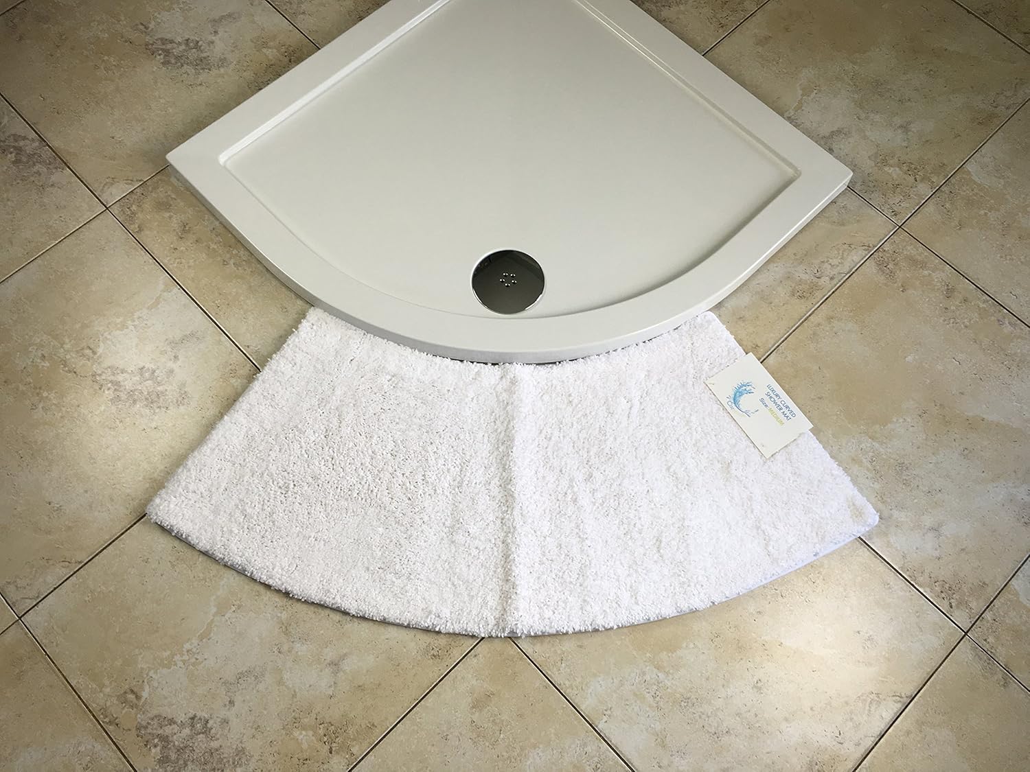 Quadrant White Curved Shower Mat (Medium) Amazon.co.uk Home & Kitchen