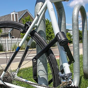 Kryptonite Keeper Folding Bike Lock, 2.75FT/3.25 FT Long Compact Lightweight High Security Anti-Theft Foldable Bicycle Lock with 2 Keys and Mount for E-Bikes Scooter Road Mountain Bike