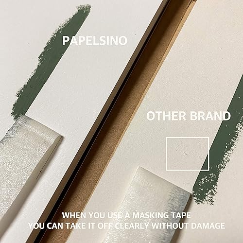 Miniatura 3 de Paquete de 2 cuadernos de bocetos de papel Bristol para medios secos pastel al óleo, lápiz de color, superficie de vitela de dibujo a lápiz (A4, 2