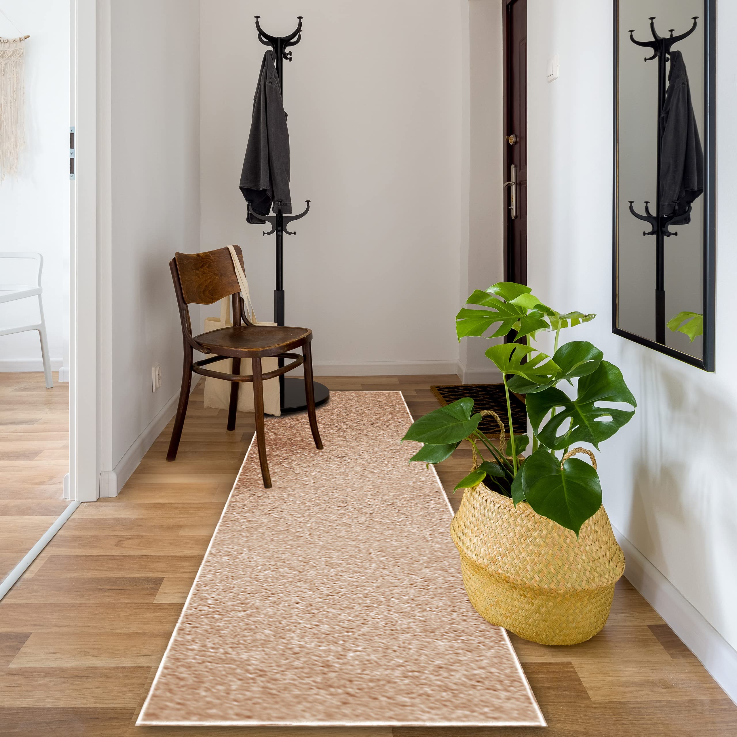 rugsx Alfombra de Pasillo Eton Beige 80x500 cm