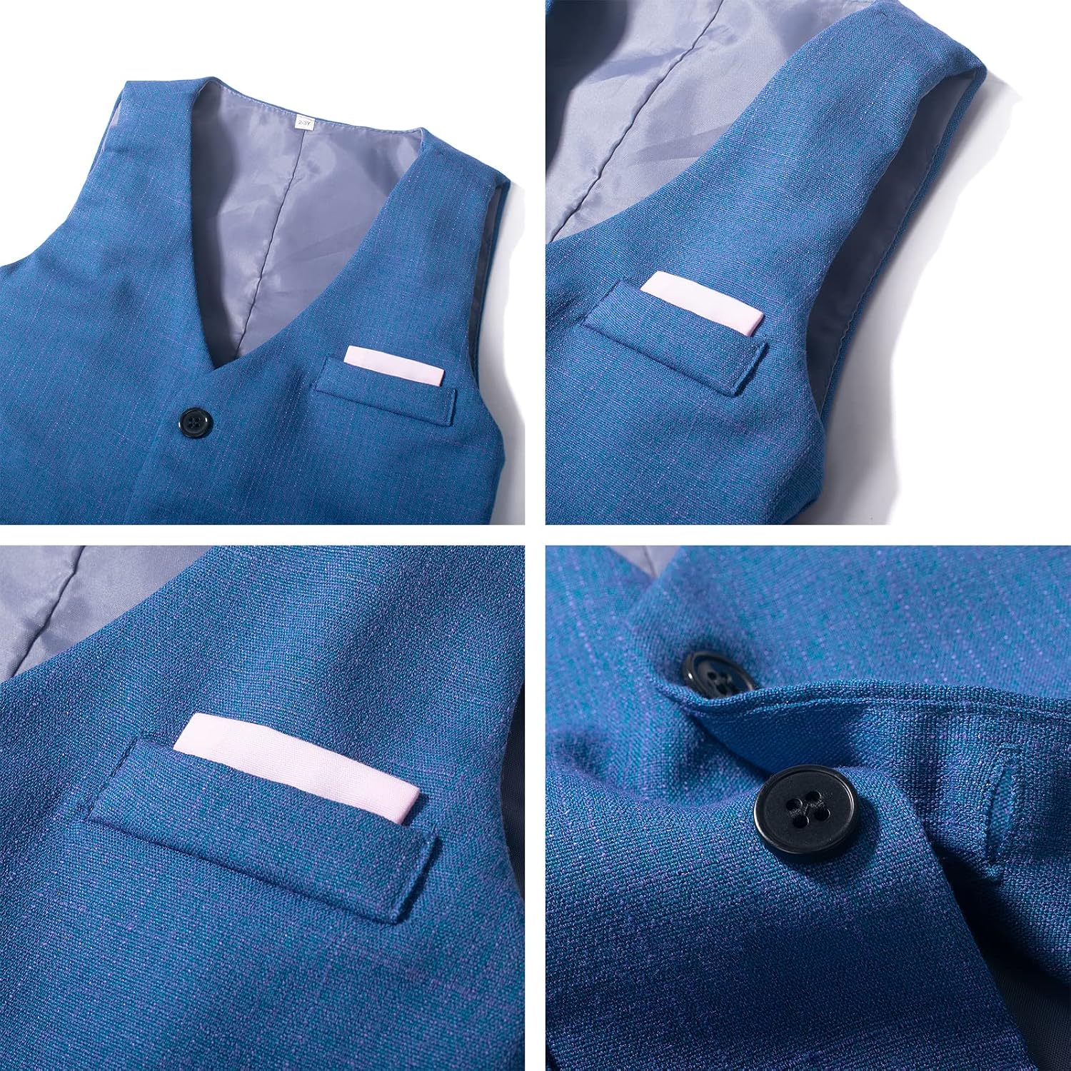 Yilaku Boys Suit Touddler Summer Short Shirt Wedding Gentlemen Suit with Vest + Pants + Shirt + Bowtie 4-Piece Tuxedo Outfits