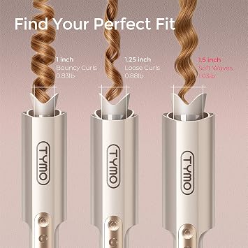 TYMO CurlPro Plus 1.25 Automatic Curling Iron + 1.5 Automatic Hair Curler