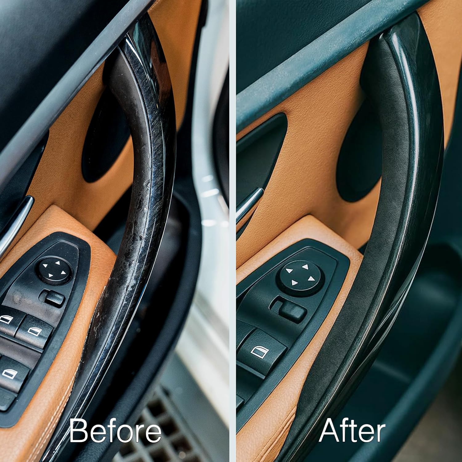 Luxury Suede Upgrade Door Handle Cover for BMW 3/4 Series F30 F32 F80 M3 F82 M4 (2013–2019), Ultra-Soft Microfiber Suede, All-Season Comfortable Touch, Dark Gray (2PCS)
