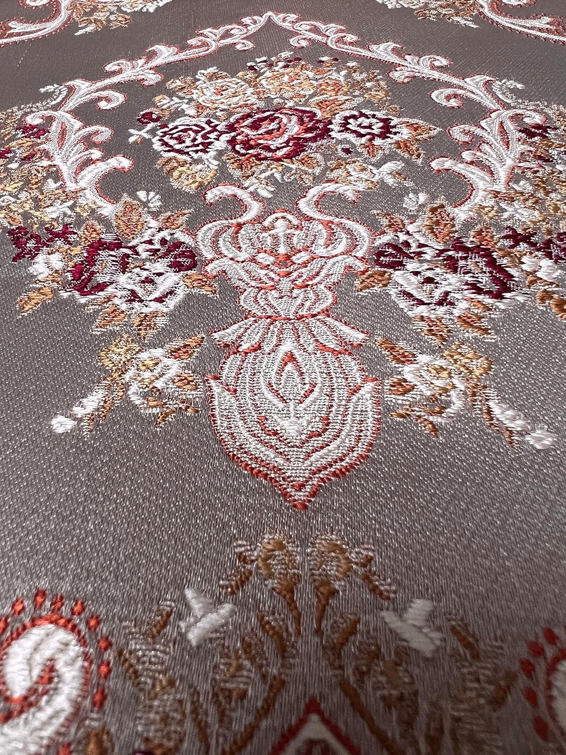 Luxurious Woven Jacquard Damask Design Heavy Furnishing Fabric Upholstery Dining Chair Window Treatment Craft Renaissance Rococo Victorian - Width 54 inches by Yard (Heavenly Pink)
