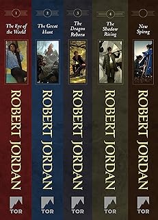 The Wheel of Time, Books 1-4: (The Eye of the World, The Great Hunt, The Dragon Reborn, The Shadow Rising, New Spring: The Novel)