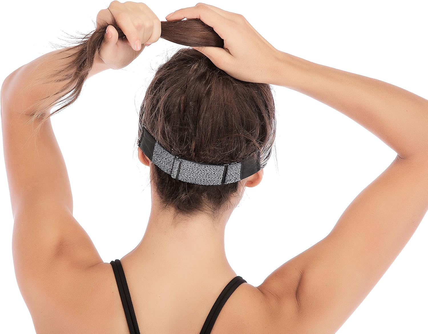 IUGA Adjustable Headbands for Women Non Slip Stretchy Workout Sweatbands for Sports Yoga Fitness Running Hairbands Bike Helmet Friendly Fits All Women & Men - Image 4