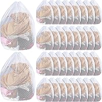 Vista 7 de 20 bolsas de malla para lavandería a granel con cordón de 20 x 24 pulgadas, bolsa de malla blanca resistente lavable a máquina, resistente bolsa