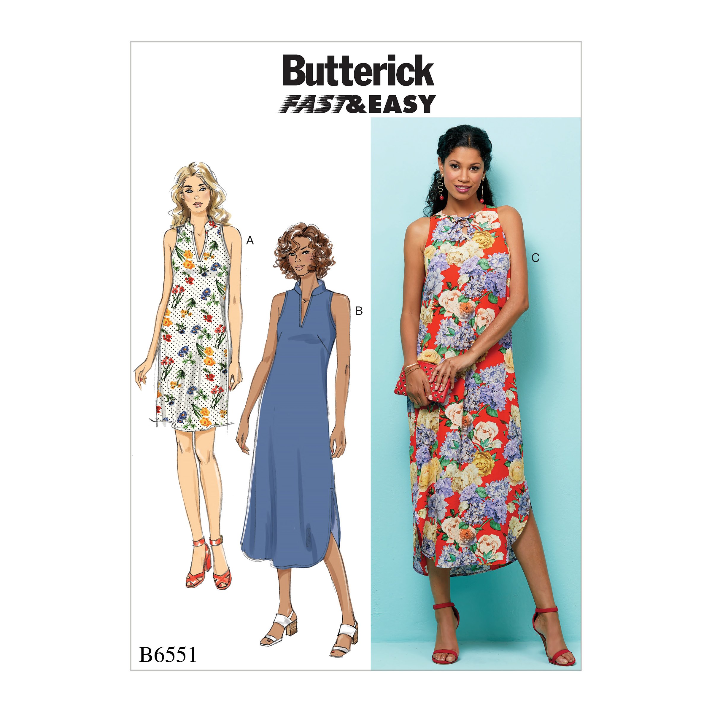 Amazon.com: Butterick Patterns Misses' Dress Y (XSM-SML-MED) : Arts, Crafts  & Sewing