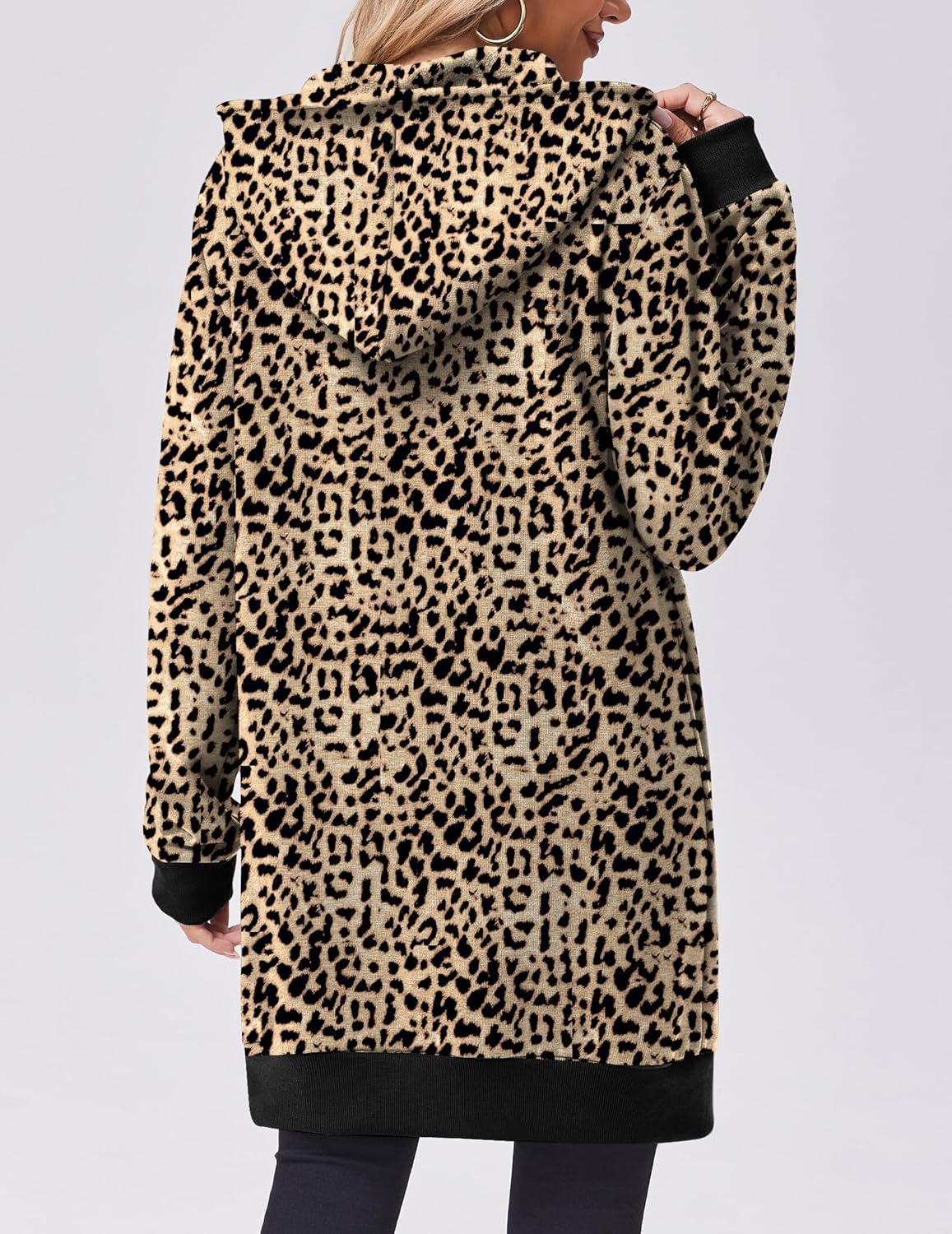 Zeagoo Women's Zip Up Hoodies Long Tunic Sweatshirts Oversized Fleece Casual Long Sleeve 2026 Fall Hoodie Jacket Coat - Image 6