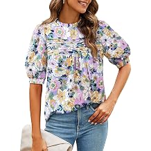 PRETTYGARDEN Womens Floral Blouses Dressy Casual