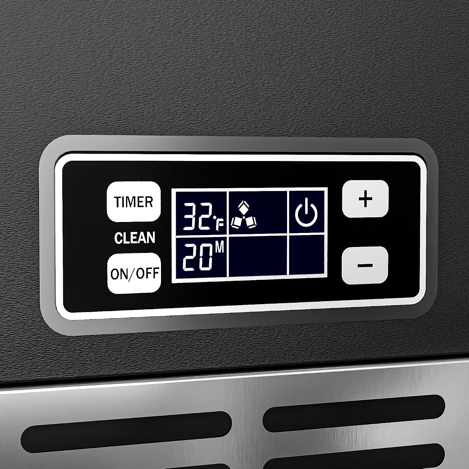 KoolMore Stainless-Steel Built-in Ice Maker Machine with Large 25 lb. Cube Storage Basket, Full Cube Production, Fast Ice Making Time, Free-Standing/Under-Counter - 75lbs of Ice per Day (BIM75-BS)