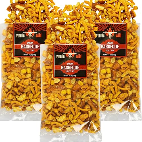 Mezcla de aperitivos para barbacoa Stcks de maíz para barbacoa, pepitas de maíz, piezas de pretzel para barbacoa, cacahuetes tostados y tostados