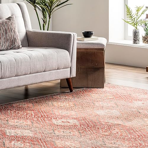 Miniatura 10 de nuLOOM Serenity - Alfombra de pasillo ultra fina lavable a máquina, 2 pies 6 pulgadas x 8 pies, color melocotón