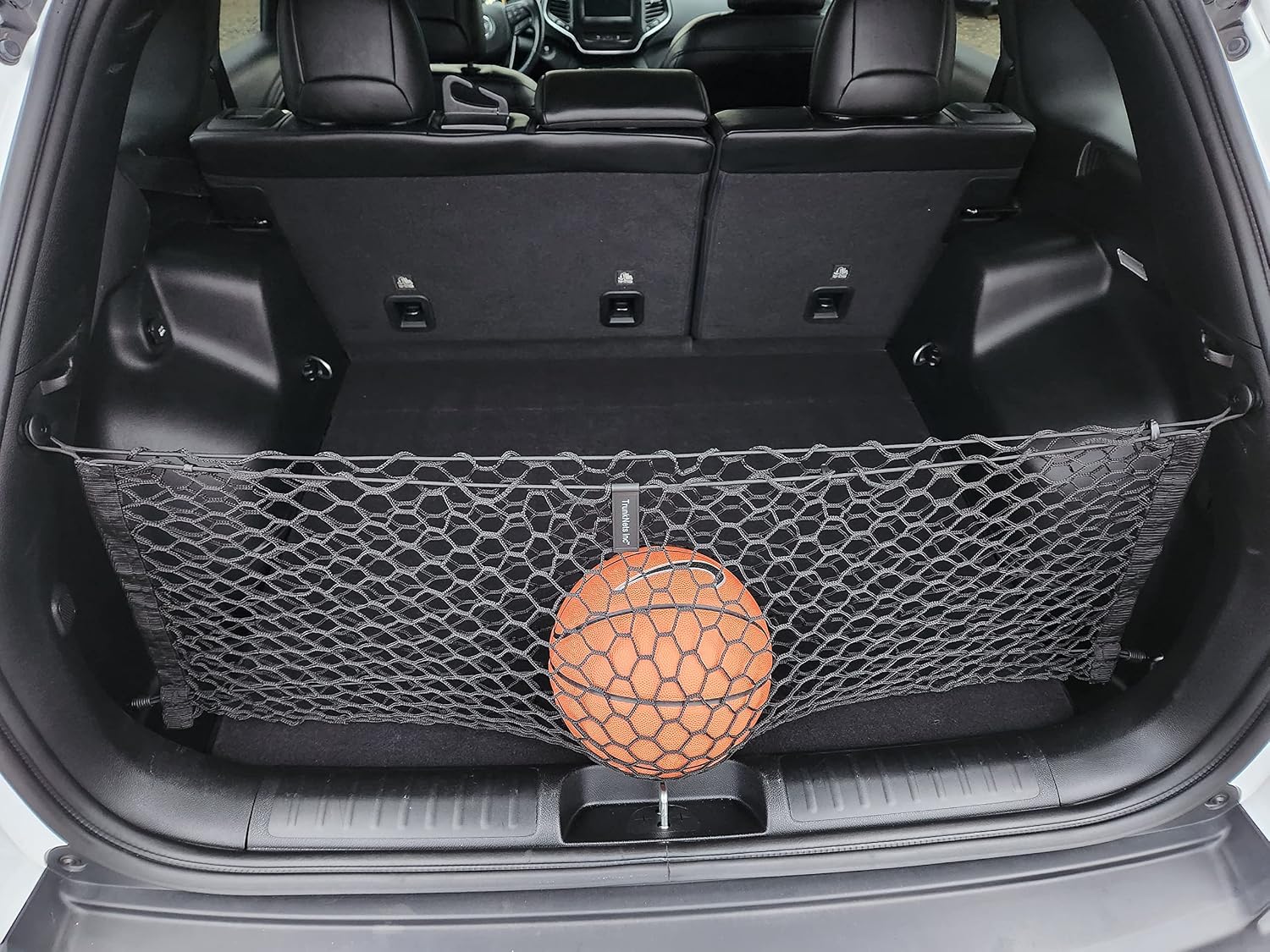 Envelope Style Elastic Trunk Mesh Cargo Net for Jeep Cherokee Latitude Limited 2019-2023 - Premium Trunk Organizers and Storage - Luggage Net for SUV - Best Car Organizer for Jeep Cherokee
