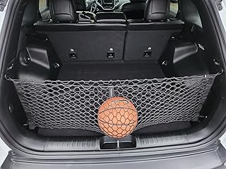 Envelope Style Elastic Trunk Mesh Cargo Net for Jeep Cherokee Latitude Limited 2019-2023 - Premium Trunk Organizers and Storage - Luggage Net for SUV - Best Car Organizer for Jeep Cherokee