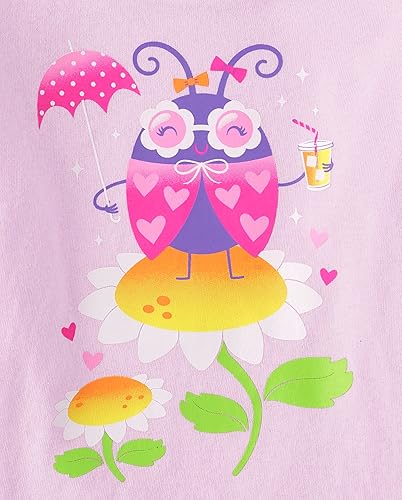 Miniatura 3 de The Children's Place Camisetas estampadas de manga corta para bebés y niñas pequeñas, con diseño de unicornios y mariposas, a la moda, paquete de 3