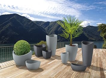 Scheurich 55360 0 256/40 Granite Planter - Black