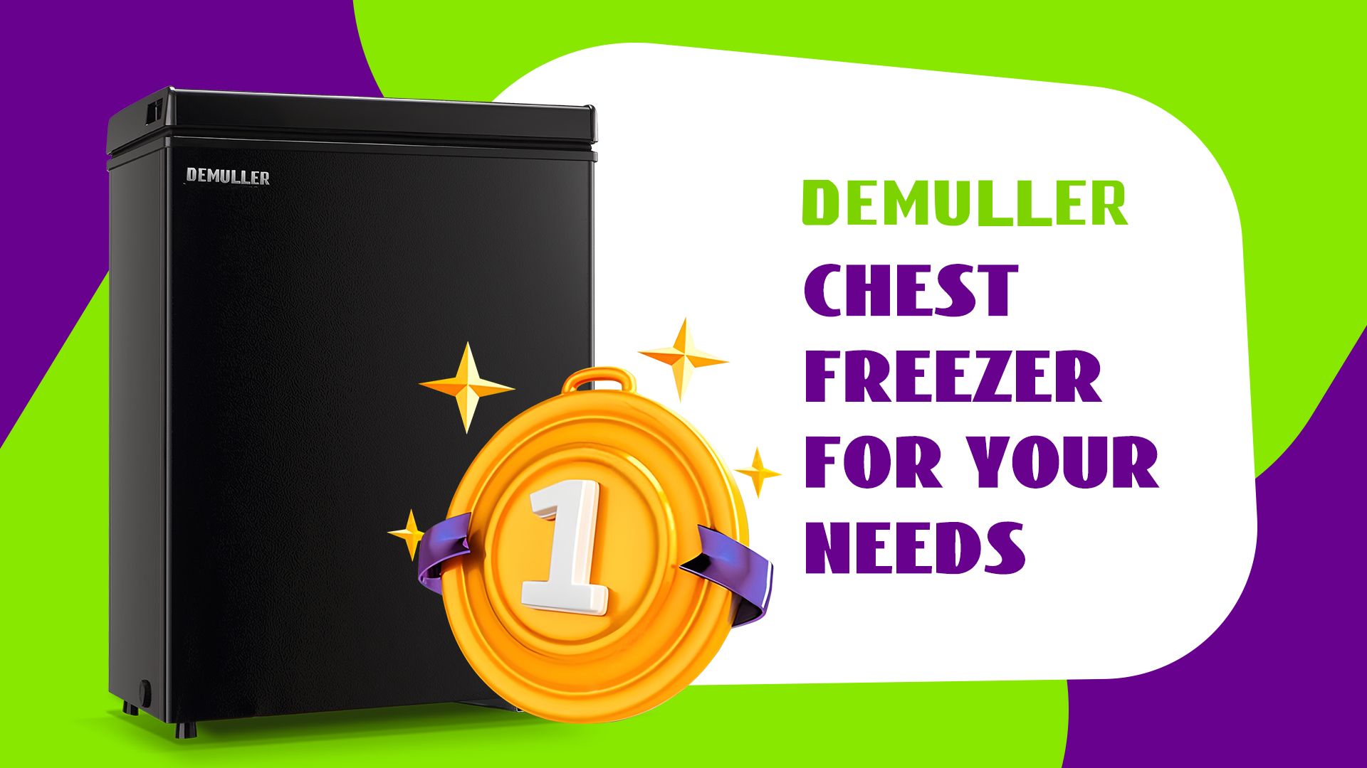 Image of Mini Chest Freezer Compact Deep Freezing Machine with Electronic Temperature Control (Accurate to 1 ℉) Freestanding Small Freezer with 2 Removable Storage Baskets Black