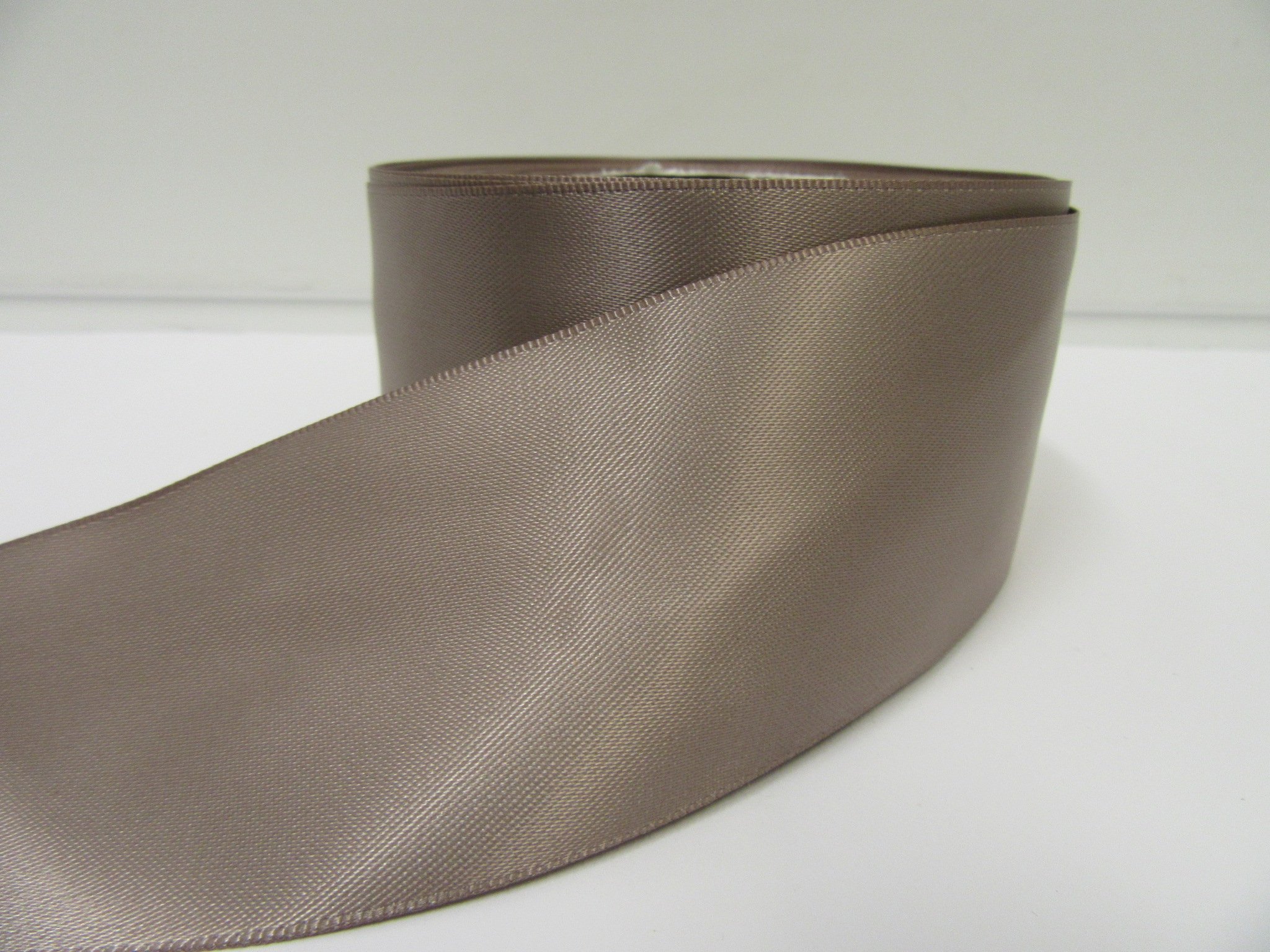 2 metres (Cut from Reel) of 50mm Satin Ribbon Mocha Light Gold Double Sided 50 mm 5cm 2" 2 Inch