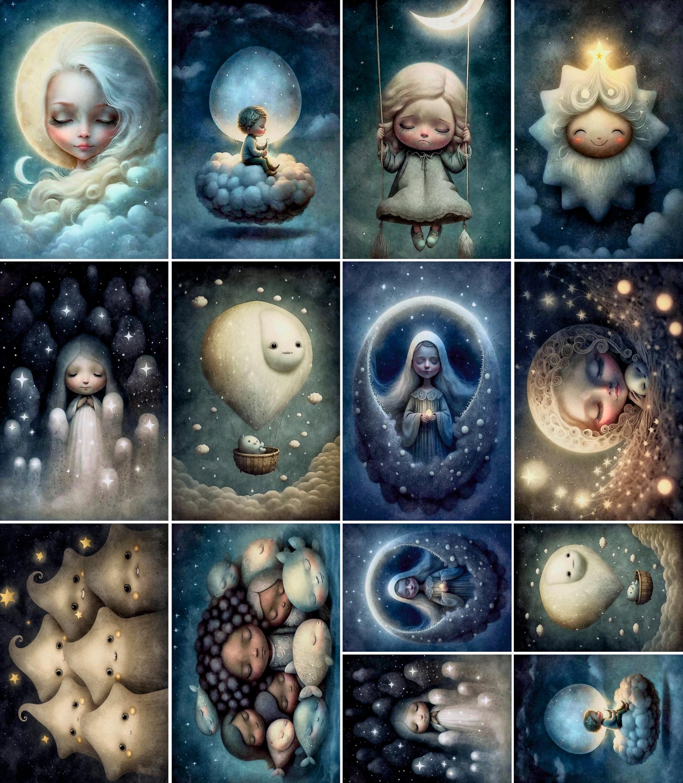 Papier de riz céleste mystique 20x26.5 cm pour sublimer vos cartes et carnets créatifs