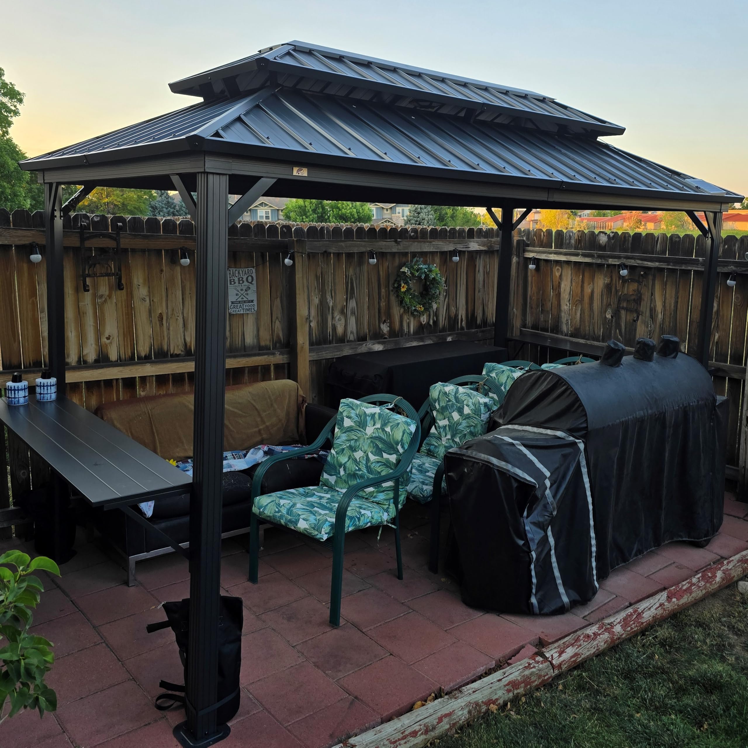 PURPLE LEAF 6.5' X 10' Hardtop Grill Gazebo
