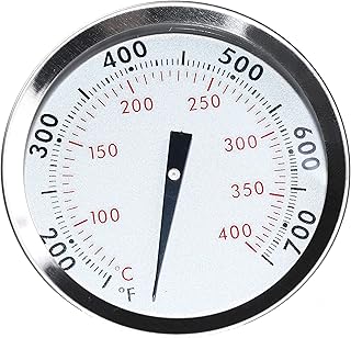 67088 67731 Thermometer with Tab Replacement for Weber Genesis 300, II and Summit Series, 2-3/8" Diameter Center Mount Thermostat Replace Genesis E/S-310, E/S-330, Lid Temperature Gauge Replacement