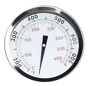 67088 67731 Thermometer with Tab Replacement for Weber Genesis 300, II and Summit Series, 2-3/8" Diameter Center Mount Thermostat Replace Genesis E/S-310, E/S-330, Lid Temperature Gauge Replacement