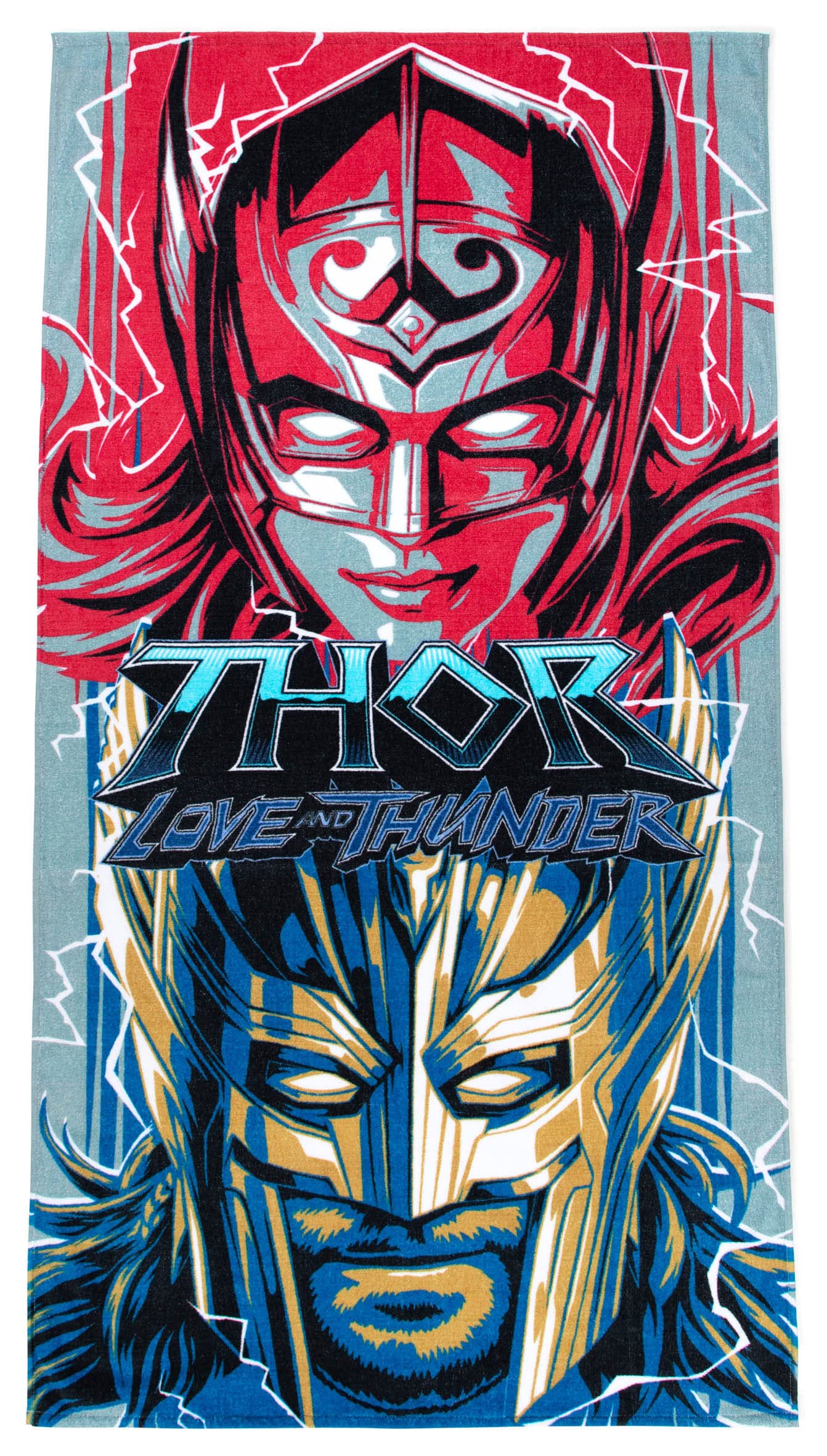 Jay Franco Marvel Comics Thor Asgard Heroes Kids Large Bath/Pool/Beach Towel - Super Soft & Absorbent Fade Resistant Cotton Towel, Measures 34 x 64 inches