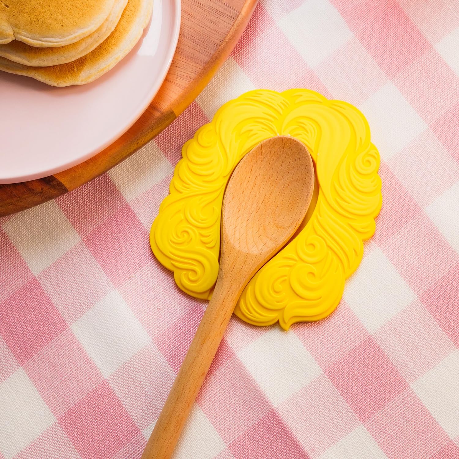 Dolly Parton Iconic Big Hair Spoon Rest, Heat Resistant Silicone Utensil and Spoon Rest for Clean Counters and Fun Kitchens