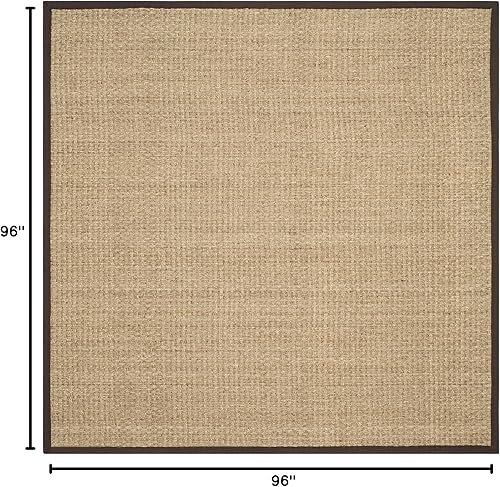 Vista 479 de Safavieh NF114A Natural Fiber Collection - Alfombra de fibras naturales de patrón trenzado, varios colores (5 x 8 pies), Fibras naturales, azul