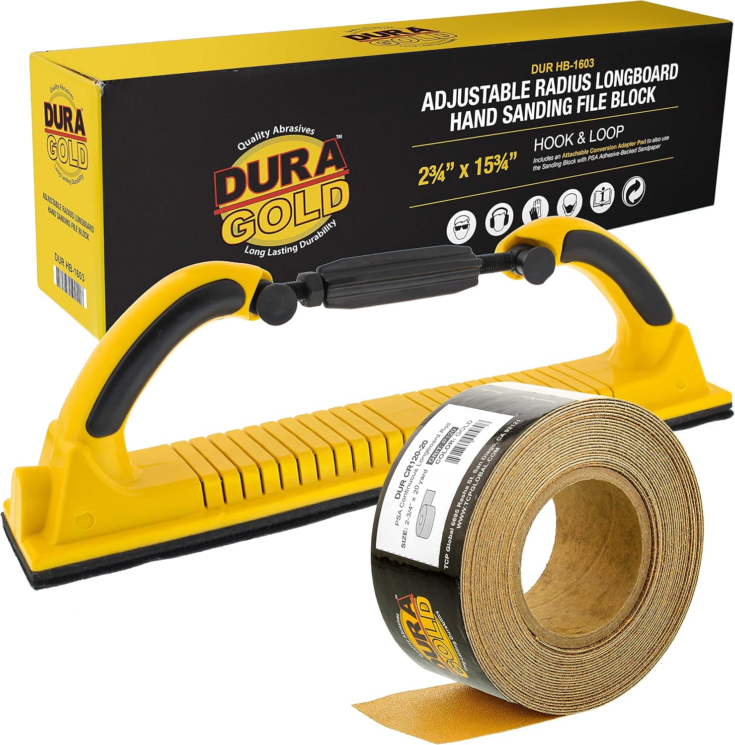 DuraGold Pro Series Adjustable Radius Flex Longboard Hand Sanding