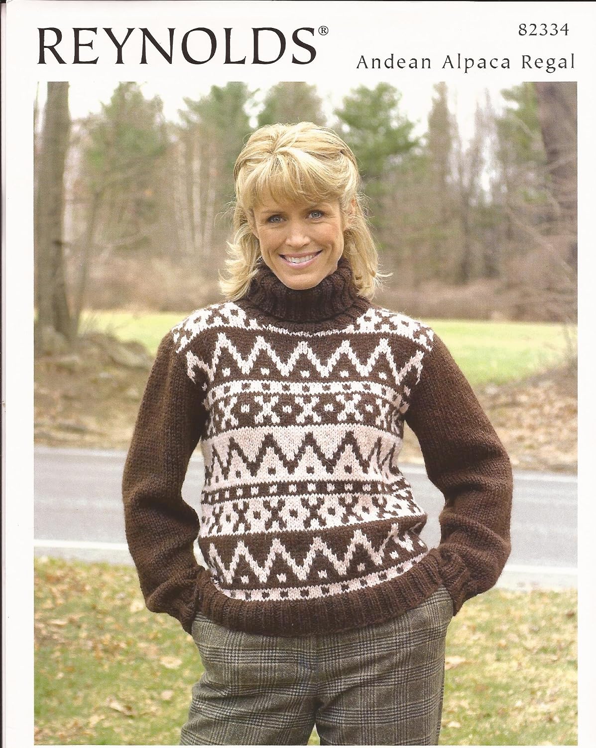 Fairisle Pullover Reynolds Andean Alpaca Regal Knitting Pattern 82334