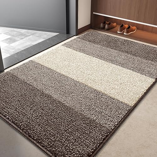 Vista 94 de Kitinjoy Tapete para puerta de interior y exterior, 48 x 32 pulgadas, antideslizante, absorbente, atrapador de suciedad, de perfil bajo, lavable