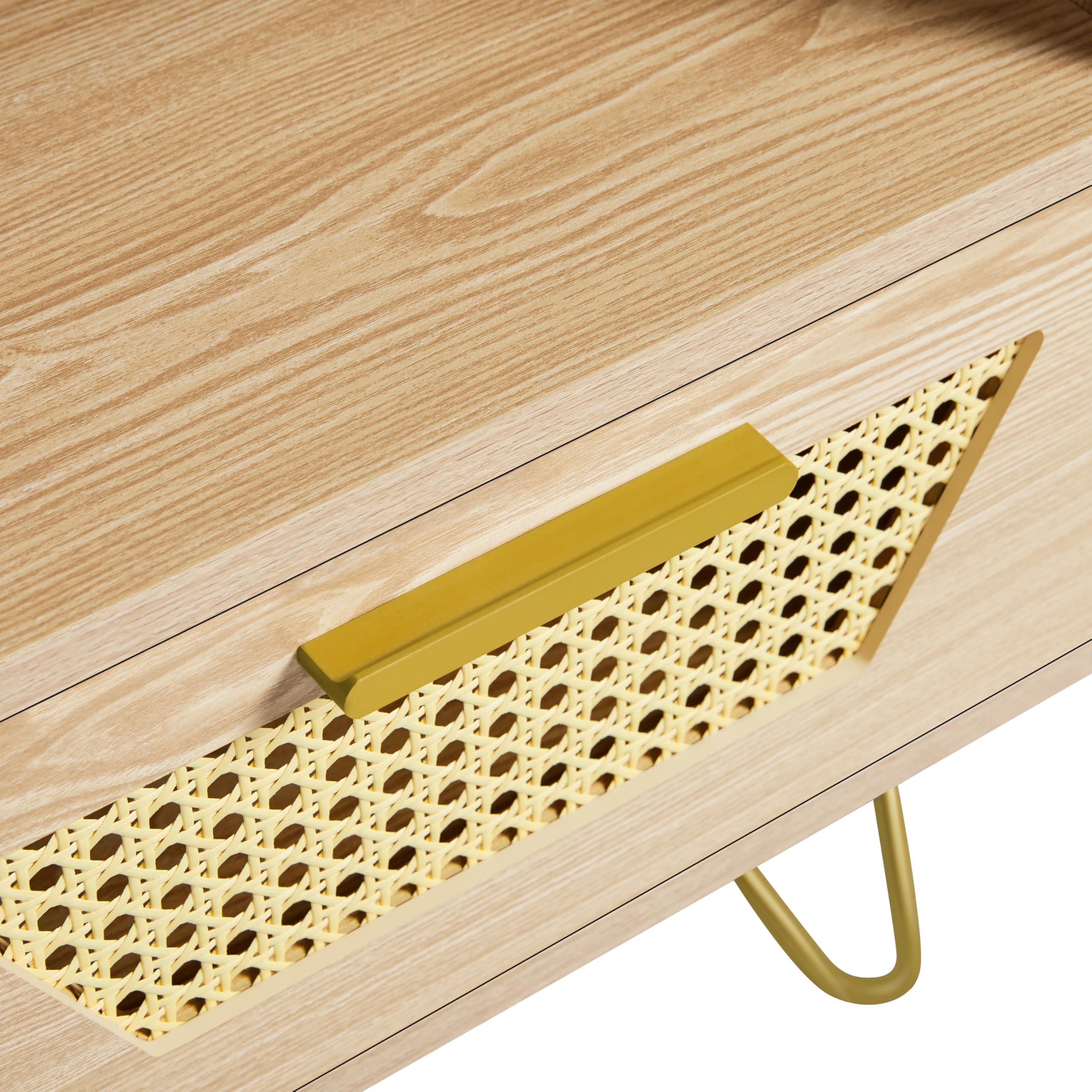 Yaheetech Set 2 Comodini da Letto con Cassetto 40 × 40 × 55 cm | Tavolino Laterale Porta Lampade Stile Classico, Struttura in Legno Elegante, Arredo Pratico per Camera da Letto