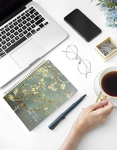 Miniatura 8 de Paquete completo cuaderno espiral de 300 páginas y cuaderno espiral B5, tapa dura impermeable, diseño Van Gogh