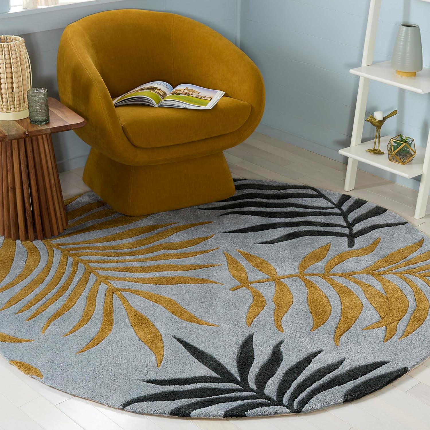 SAFAVIEH Total Performance Collection Accent Rug - 2' x 3', Blue & Multi, Hand-Hooked Oriental, Non-Shedding & Easy Care, Ideal for High Traffic Areas in Entryway, Living Room, Bedroom (TLP740B)