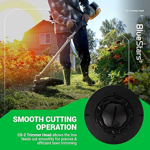 Miniatura 2 de BlueStars Cabezal recortador de malezas C5-2, compatible con Stihl FS38 FS40 FS45 FS46 FS45C FS50 FSE60 Weed Eater Head - Reemplaza 4006 710 2106,