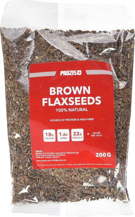 Prozis 100% Natural Brown Flaxseed 200g - Carichi di Omega-3, Proteine e  Fibre Dietetiche - Adatto a Vegetariani e Vegani - 19 Porzioni : Amazon.it:  Salute e cura della persona