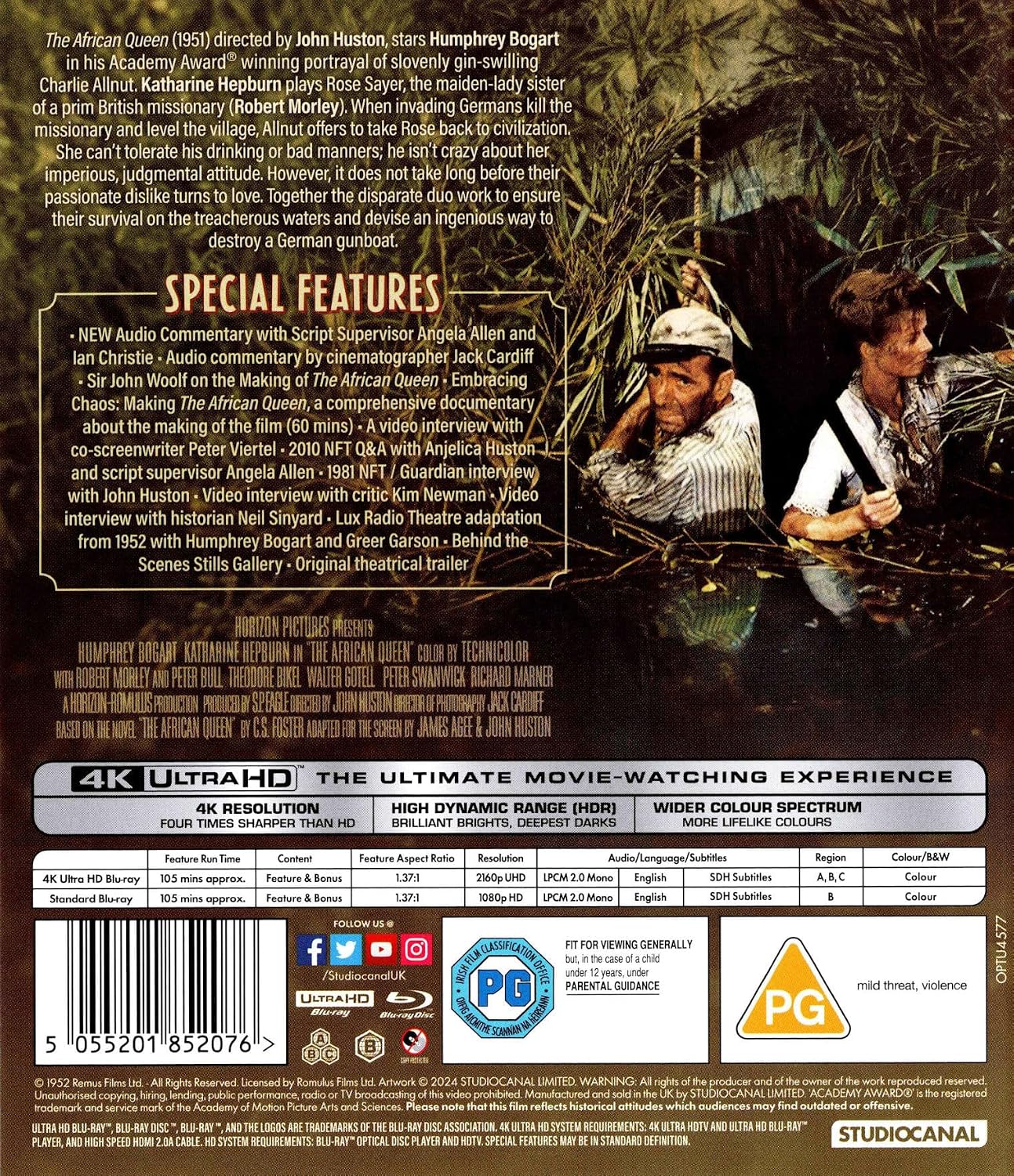 The African Queen (Vintage Classics) [Special Features] [4K UHD + Blu-ray] [Region Free] image 4