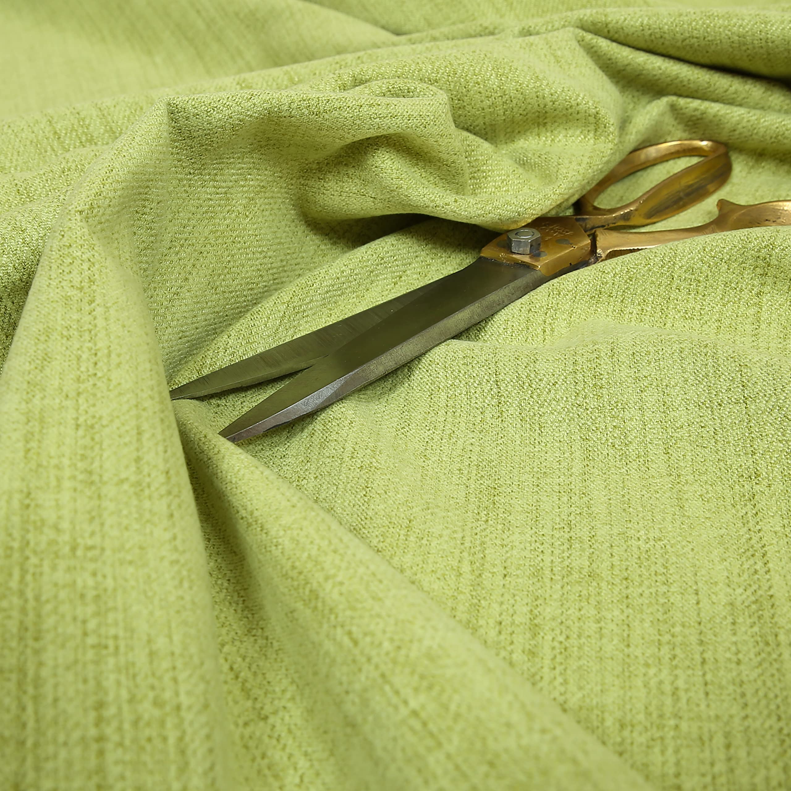 Redbrick Mill Fabrics Flame Retardant Modern Plain Soft Faux Wool Finish Chenille Upholstery Fabric by The Metre, 135cm Width (Green, Per Metre) — image 1